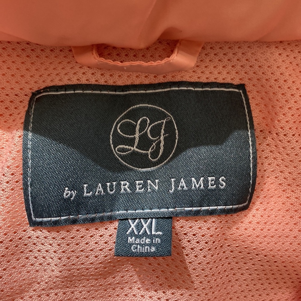 Lauren James - Women’s Pullover Windbreaker Fold In Hood Rain Jacket XXL - Picture 3 of 6